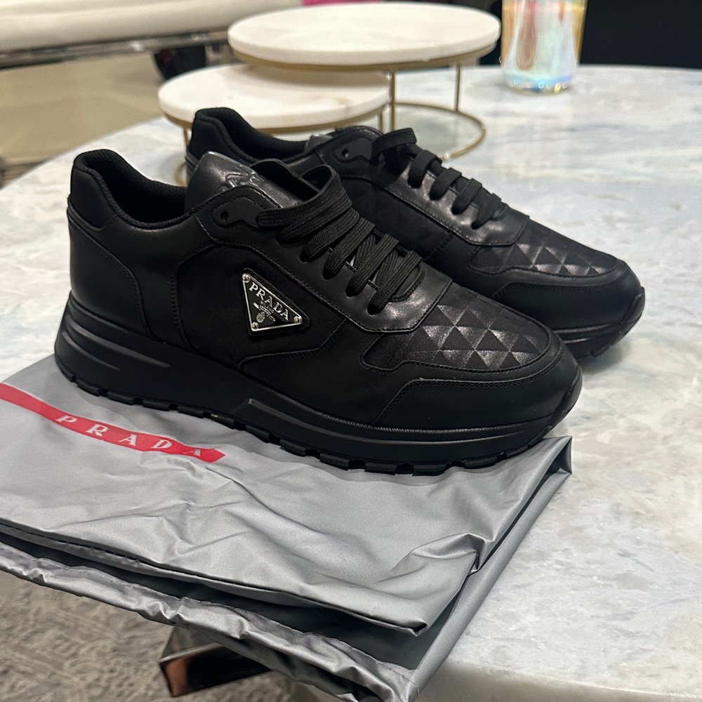 Prada
Men's Prax Triangle Logo Runner Sneakers - Picture 2 of 7